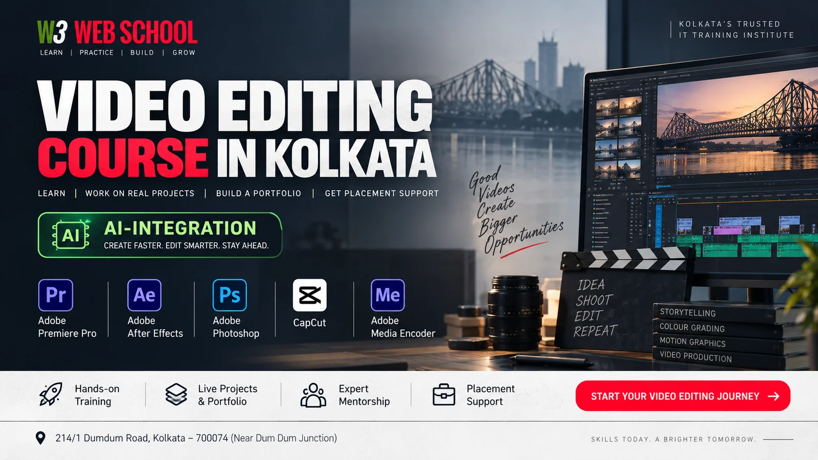 Video Editing Course in Kolkata with AI, Live Projects